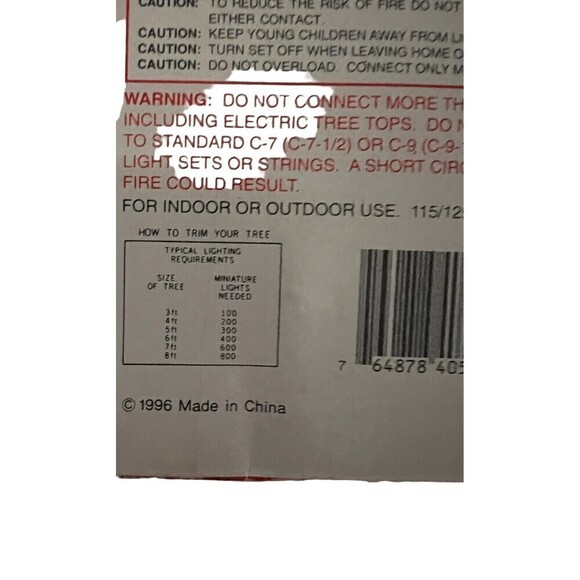 5 Boxes Of 1996 The Christmas Collection 100 Super Bright Lights Indoor 48ft NIB - Picture 7 of 7